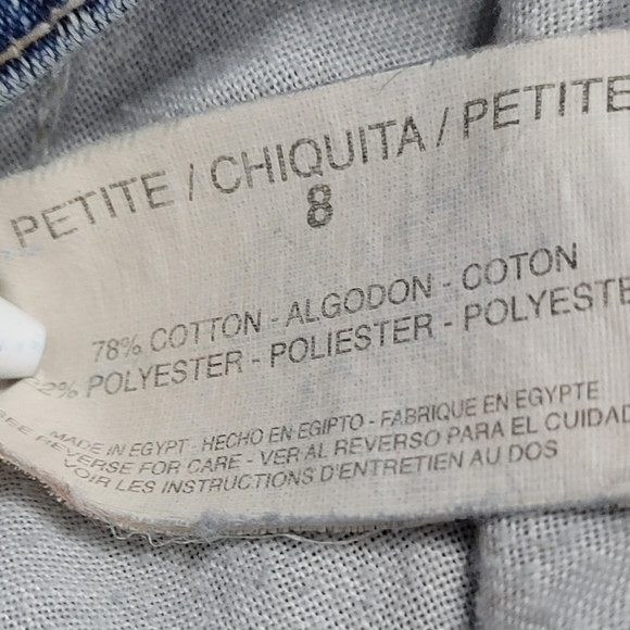 𝅺BLUE Highrise Straight Leg Cropped Jeans Size 8 Vintage Gloria Vanderbilt - Picture 10 of 10